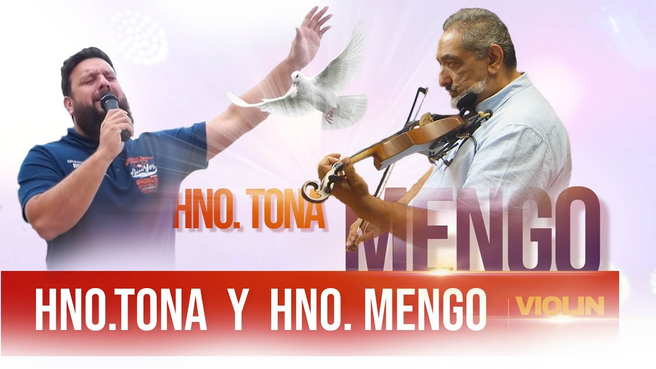 HNOS. TONA EN LA ALABANZA Y MENGO  AL VIOLIN /   ADORANDO  EN LA IGLESIA DE OLIVA