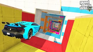 Mega Ramp in a BOX 222.222% People Get Lost in This GTA 5 Race!