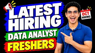 LATEST HIRING 🔥 Data Analyst Jobs for Freshers 2026 | Top MNCs Hiring | Apply Fast!