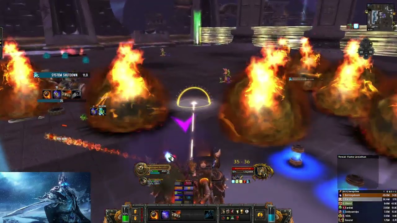 HARDMODE - 4 towers - Flame Leviathan - 10man - Demolisher PoV