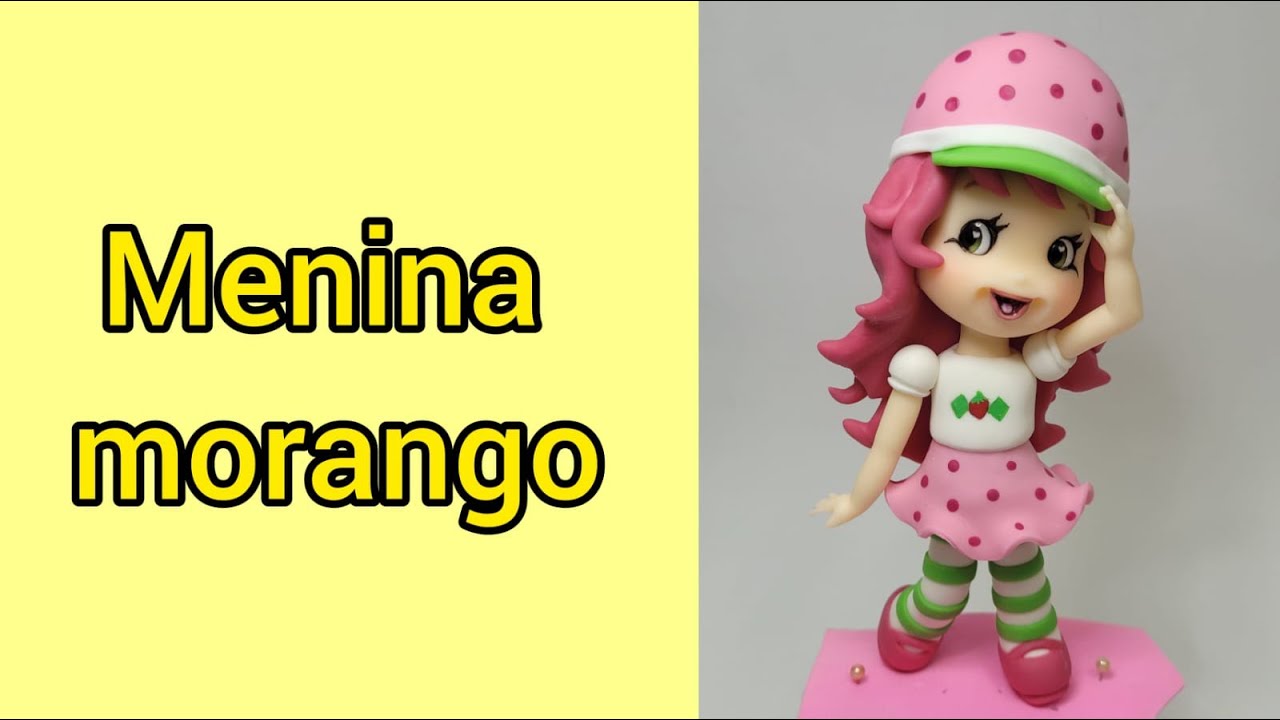 Topo de bolo boneca morango