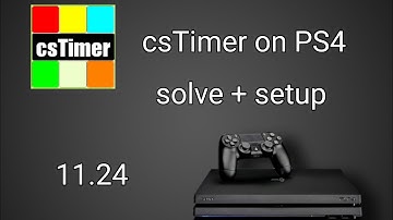 Using csTimer on PS4 + setup!