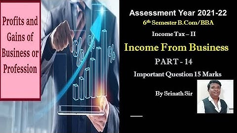 Income From Business in Kannada PART 14 - Revision Class problem No. 2 By Srinath Sir