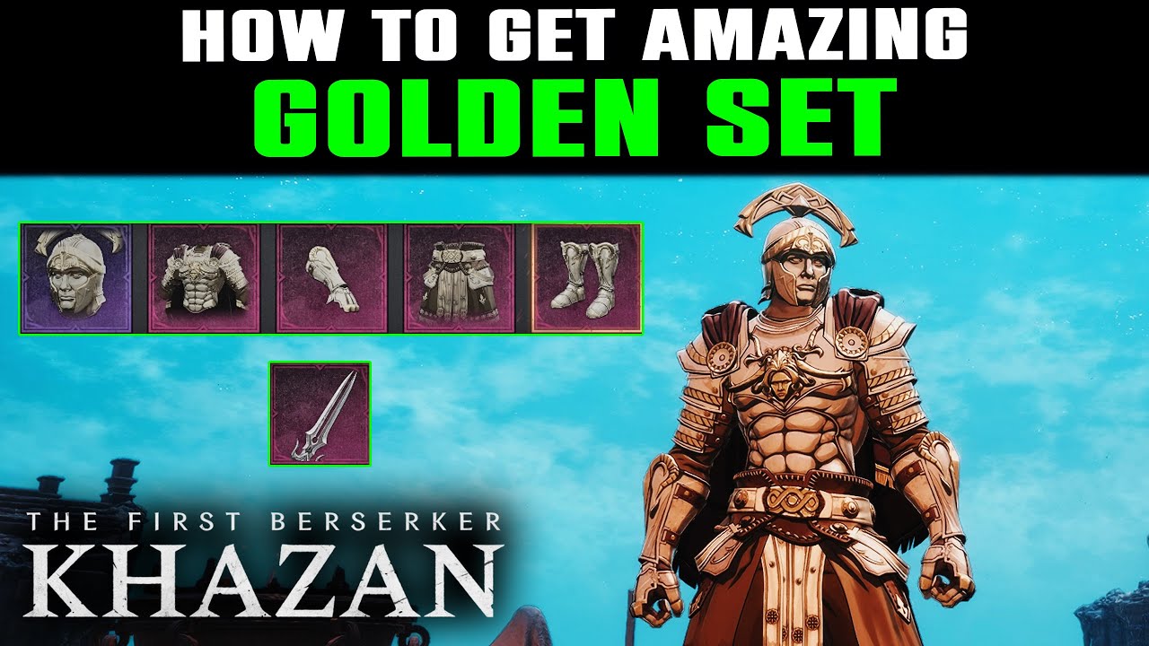 Расположение золотых доспехов — УДИВИТЕЛЬНЫЙ ЗОЛОТОЙ комплект | Первый берсерк Хазан | Витрина