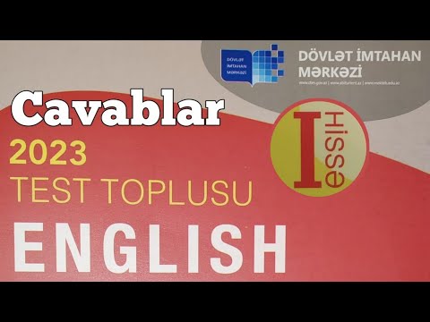 İngilis Dili yeni test toplusu cavabları 1-ci hissə 2023 (DİM)