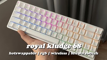 ⌨️ my first mechanical keyboard | royal kludge RK68/837 unboxing + typing sounds + lighting effects