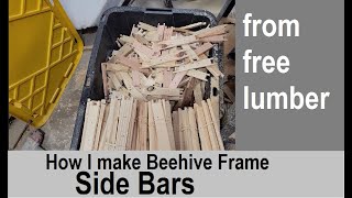 How I Make Beehive Frame Side Bars from Scrap 2 x 4 Lumber