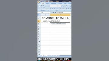 EOMONTH  formula in  Excel Trick & Tips #short #ytshorts #youtubeshorts        #youtubevideo #viral