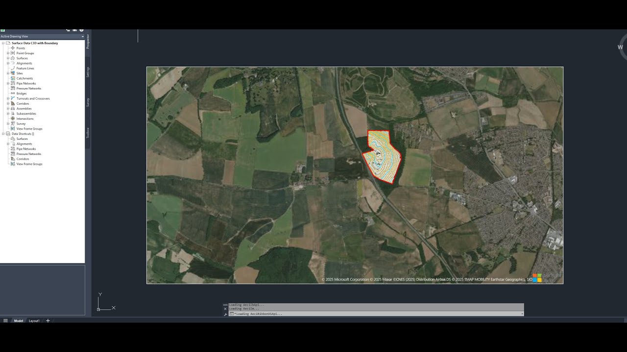Surface Boundary in Civil 3D with Bing Maps | Inserting Maps in Civil 3D | Creating Surface Boundary
