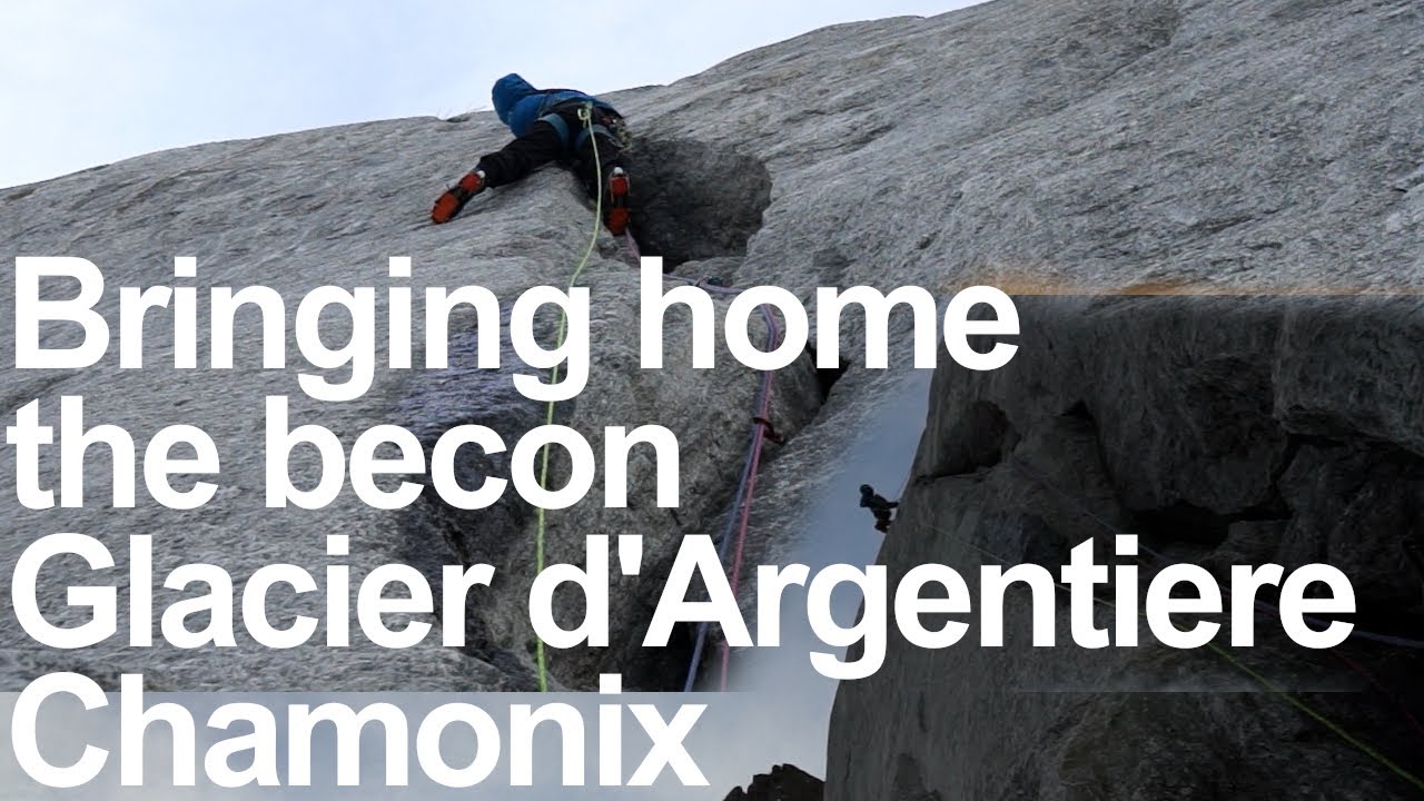 Bringing home the becon Glacier d'Argentiere rive gauche Chamonix-Mont-Blanc montagne alpinisme