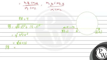 The point on a circle nearest to the point \( P(2,1) \) is 4 units and the farthest point is \( ...