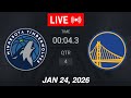 NBA LIVE! Golden State Warriors vs Minnesota Timberwolves | January 24, 2026 | 2026 NBA Season Live