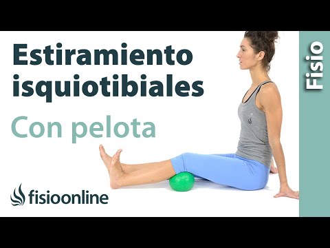Estirar isquiotibiales con pelota bajo la rodilla - Estiramiento suave