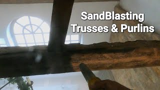 Transforming Old Wood Beams: Sandblasting