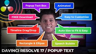 Animated POPUP Text box / Davinci Resolve 17 / Overview and Tutorial @WilliamJusticeMedia