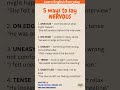 Stop saying NERVOUS — 5 better words to use instead. 💬