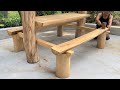 Amazing Craft Woodworking Ideas With Perfect Joints From Monolithic Wood // Build A Great Wooden Hut