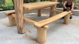 Amazing Craft Woodworking Ideas With Perfect Joints From Monolithic Wood // Build A Great Wooden Hut