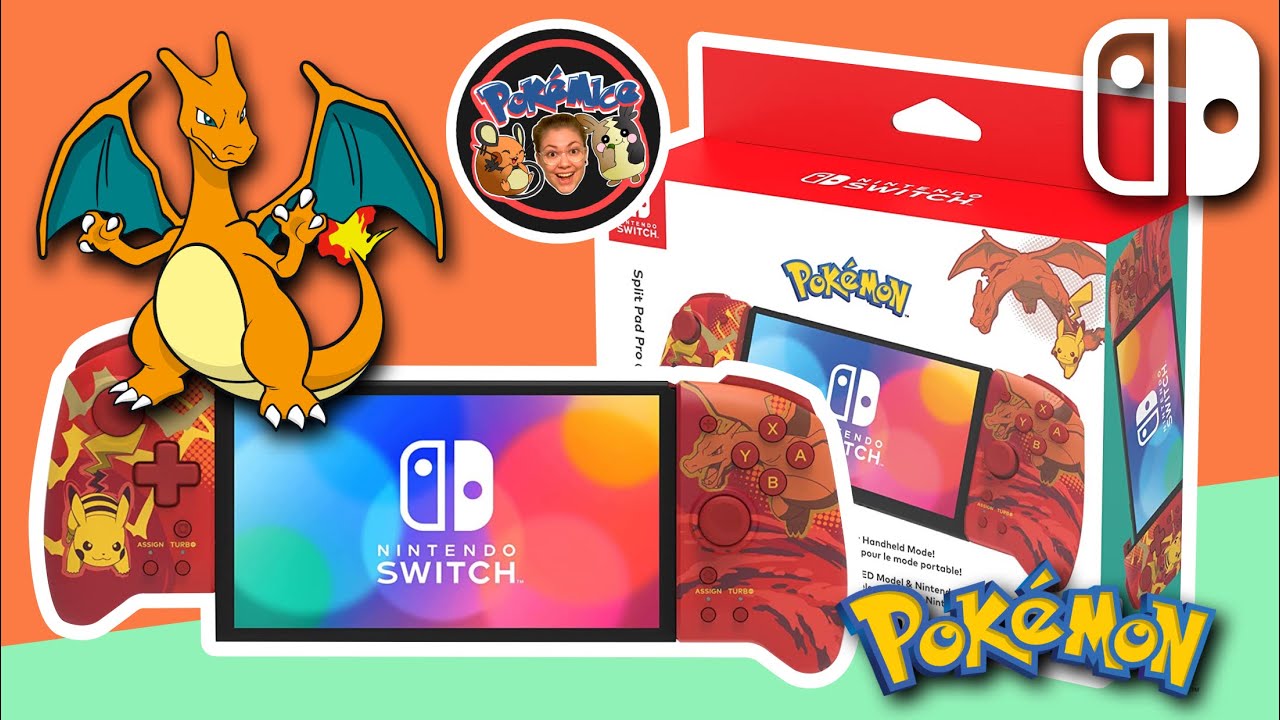 NEW Charizard & Pikachu controller - POKEMON - Nintendo Switch - HORI Split  pad pro - Pokemice 122 - YouTube