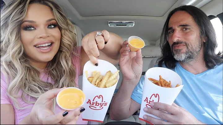 Trying Arby's NEW Crinkle Fries WITH THE CHEESE SAUCE THIS TIME!