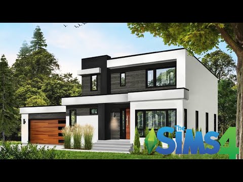 Pinterest to Sims 4 Modern House | Speed Build (NO CC) - YouTube