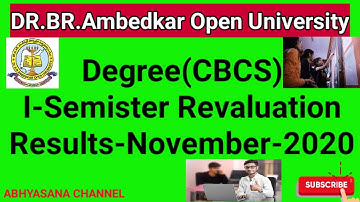 RESULTS // DR.B.R.AMBEDKAR OPEN UNIVERSITY // UG (CBCS) I - SEMESTER REVALUATION RESULTS NOV - 2021