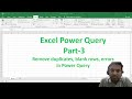 Master in Power Query | Data Cleaning | Duplicate, Blank Rows, Errors को ठीक करें