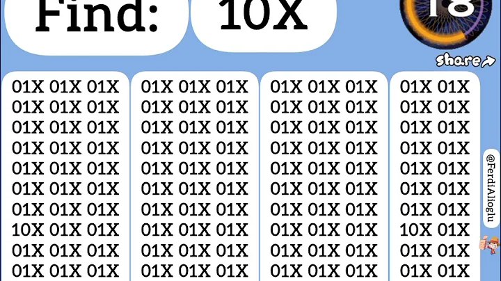 How Geniuses brain's work : 10 sec is enough to spot 2 × 10X . Check yourself! #genius #brainteaser
