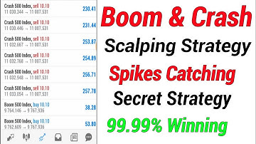 Boom and Crash Spikes Catching Best Strategy With High Accuracy 99% 🔥🔥🤑
