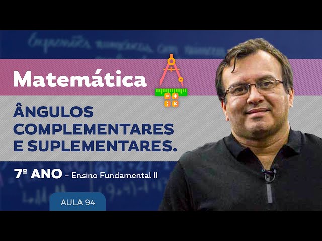 Ângulos complementares e suplementares. #math #matematica