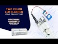 Lesson 9two color led flasher using transistor