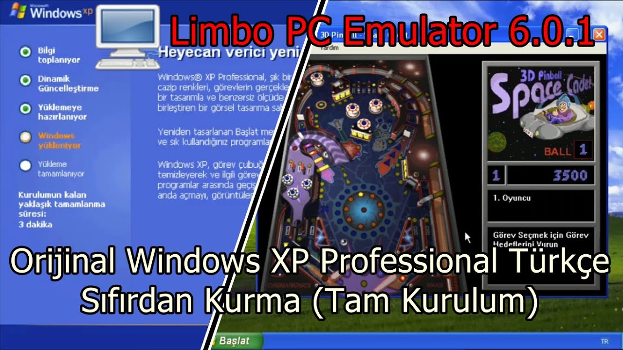 Limbo PC Emulator 6.0.1 Orijinal Windows XP Pro Türkçe (Tam Kurulum) YouTube