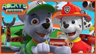 rocky tricks out marshalls truck more rockys garage compilation paw patrol