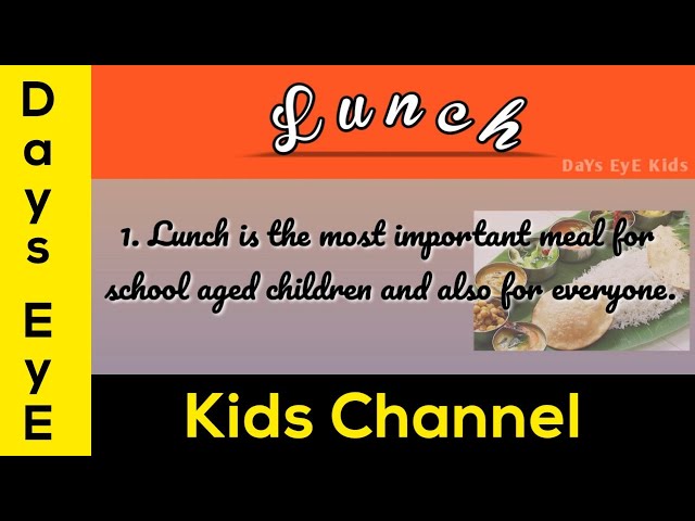10 Lines Essay about Lunch | Few Lines about Lunch | Food class=