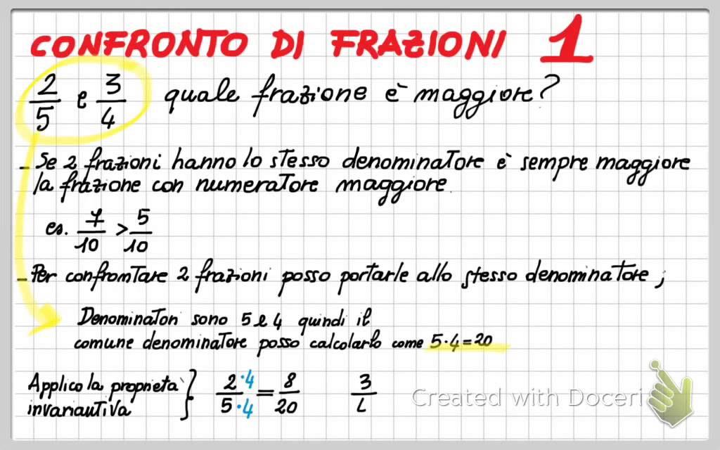 Confronto Tra Frazioni Con Numeratore E Denominatore Diversi confronto di frazioni col metodo "a farfalla" - YouTube