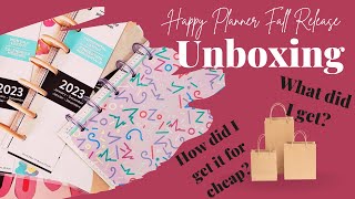 HAPPY PLANNER FALL RELEASE 2022 | UNBOXING | WHAT I GOT FOR CHEAP💲