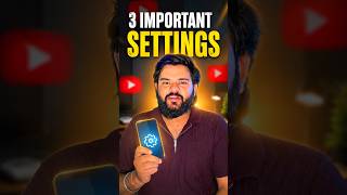 3 MOST IMPORTANT YOUTUBE SETTINGS#YouTubeTips #YouTubeGrowth #viral #YouTubeAlgorithm #GrowOnYouTube