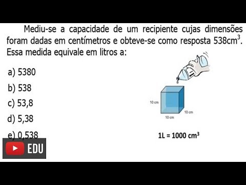 Vídeo: Como Converter Centímetros Em Cubos