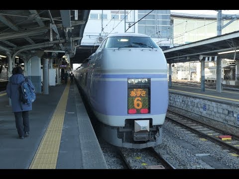 鉄道車窓2018-02-18]特急スーパーあずさ6号 東京行(松本→東京