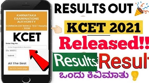 Kcet Result | Kcet | KCET Results 2021