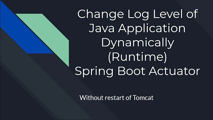 Change Log Level of Java Application Dynamically at  Runtime with our restart -Spring Boot Actuator