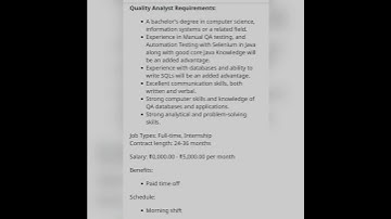 QA Engineer#fresher #youtubeshorts #experienced #getemployed #qualityanalystjobs #qajobs