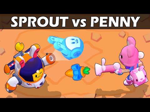 SPROUT vs PENNY | 1vs1 | Lunar Skins | Brawl Stars