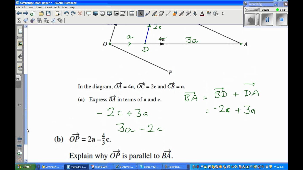 How to write a vector in terms of two other vectors