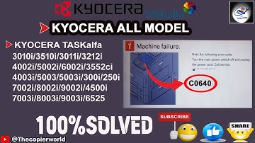 How To Fix Kyocera TASKalfa Error C0640 || KYOCERA Hard Drive ERROR CODE c0640 c0660 c0670 c0870