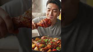 🍗so yammy 🍗#shorts #foodie #food #instafood #eating #tasty #chiken #chikenlegpies #chicken curry