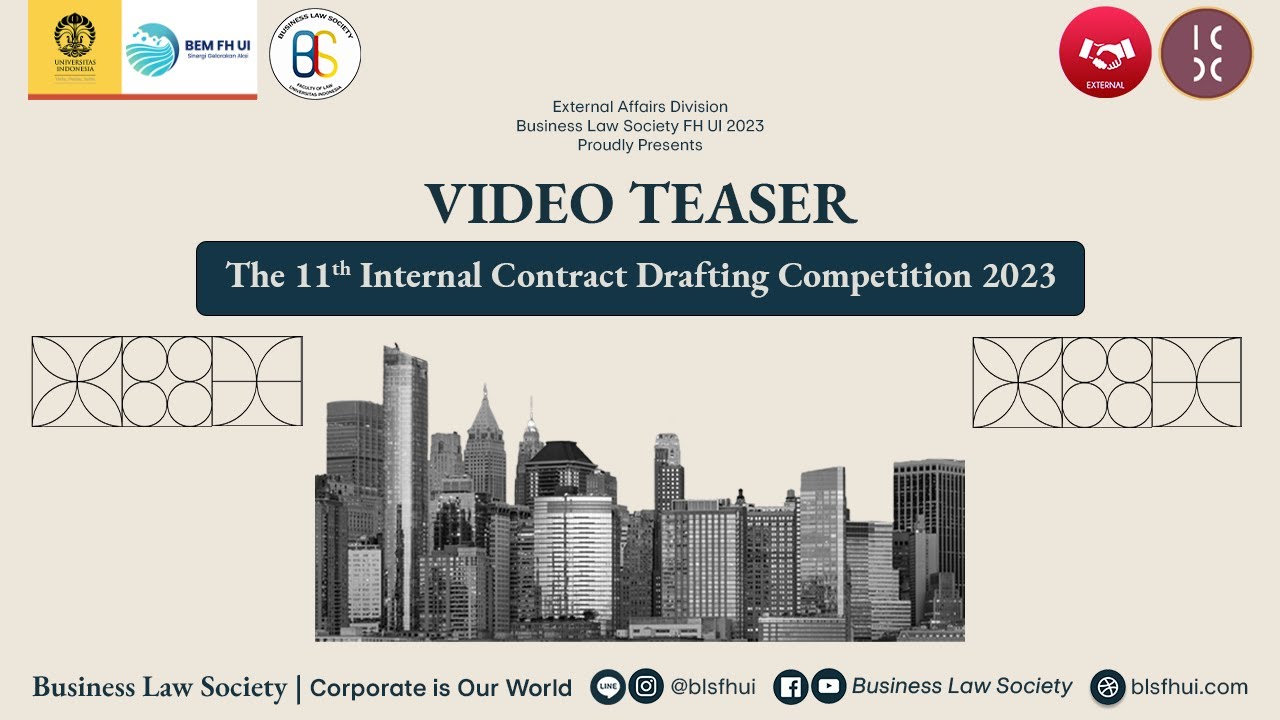 Teaser Video of The 11th Internal Contract Drafting Competition 2023 ...