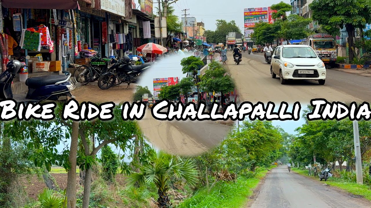 [IN] 🇮🇳 Bike Ride in Challapalli India | Town ona Bike - YouTube