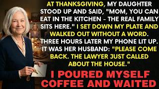 At Thanksgiving, My Daughter Said  Eat In The Kitchen, Real Family Sits Here  — 3 Hours Later