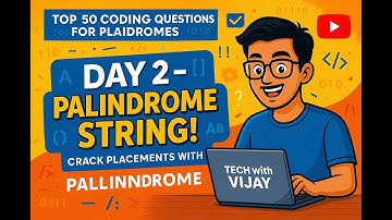 Day 2 – Palindrome Number in Python 🔁 | Crack Coding Interviews with Python | Tech with Vijay